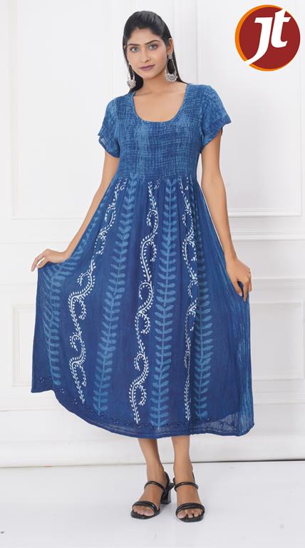 WOMEN WESTERN BOBBIN DRESS S/S